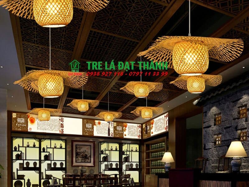 Đèn lá Sen Bằng Tre - DMT004